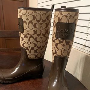 NWOT Coach rain boots
